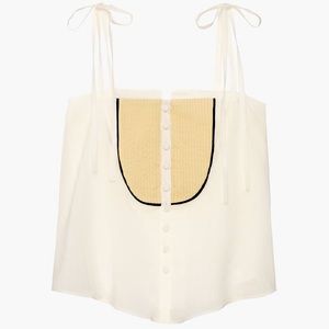 NWT Zara Top with Shoulder Ties